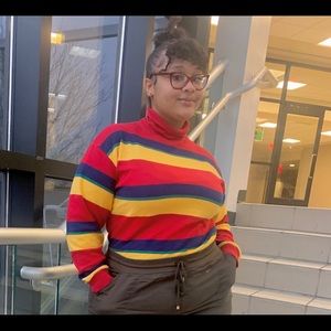 GAP Primary Color Stripped Cotton Sweater